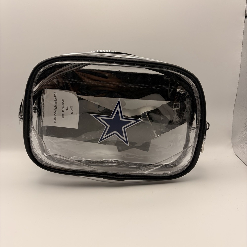 Dallas Cowboys Logo Brands Clear Stadium Belt Waist Crossbody Bag New